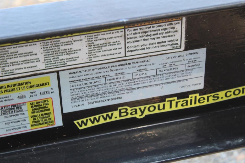 2022 IRONBULL TILT FLATBED TRAILER TITLE DELAY