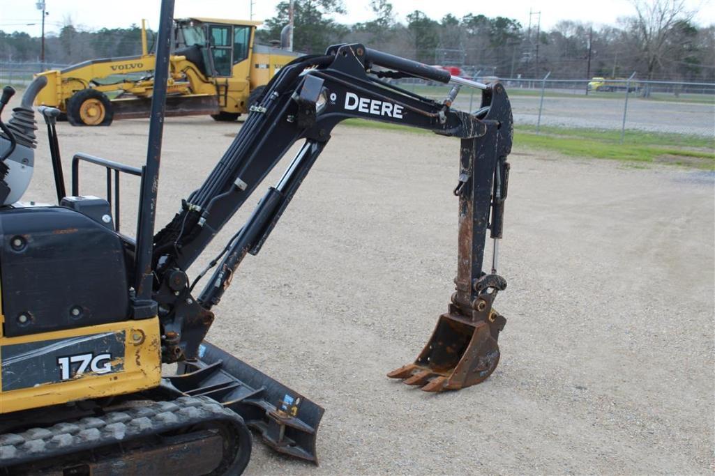 2017 JOHN DEERE 17G MINI EXCAVATOR