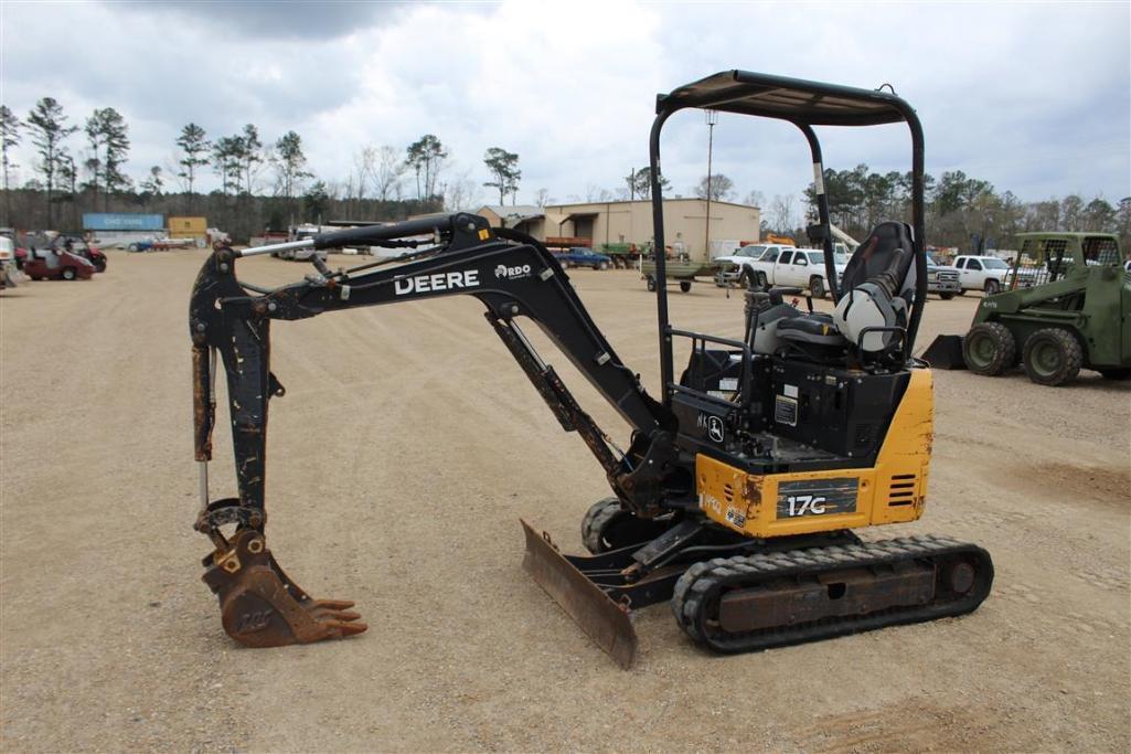 2017 JOHN DEERE 17G MINI EXCAVATOR