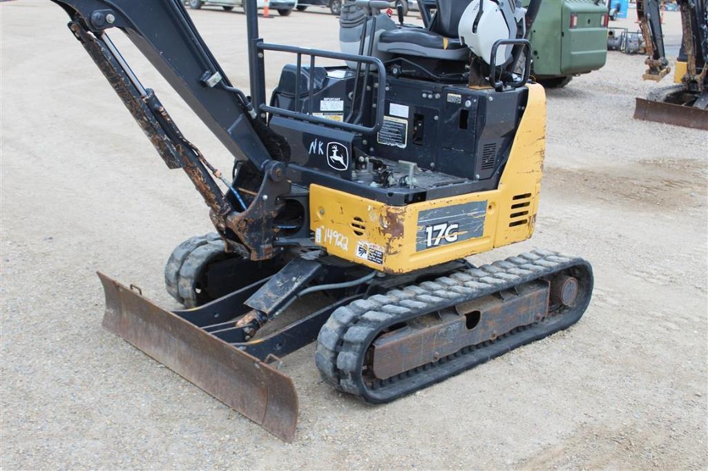 2017 JOHN DEERE 17G MINI EXCAVATOR