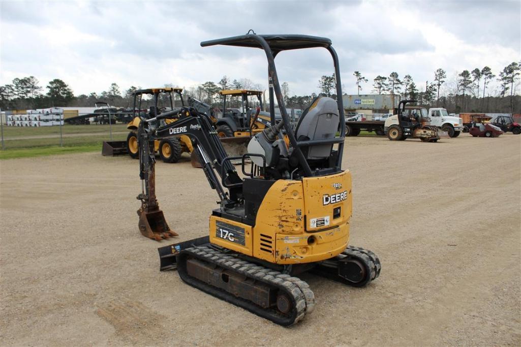 2017 JOHN DEERE 17G MINI EXCAVATOR