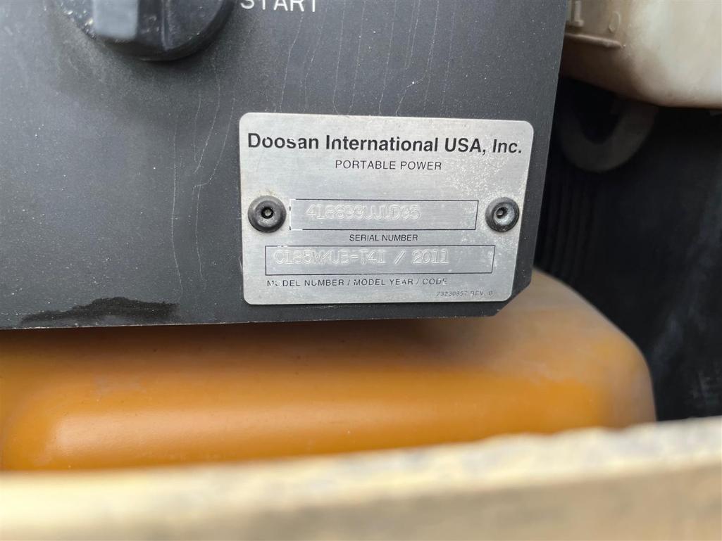 2011 DOOSAN C185CFM MOBILE AIR COMPRESSOR