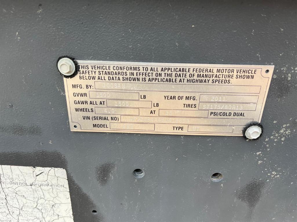 2011 DOOSAN C185CFM MOBILE AIR COMPRESSOR