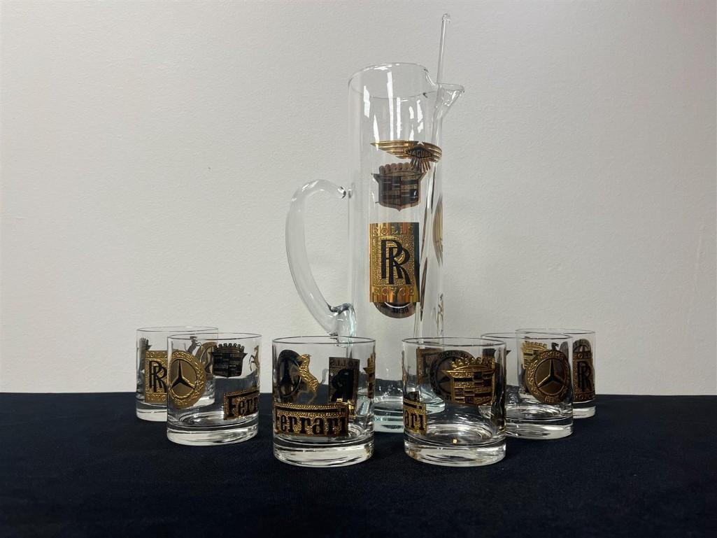 MID-CENTURY AUTOMOTIVE COCKTAIL SET | Offered at No Reserve