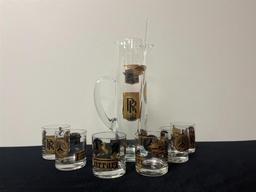 MID-CENTURY AUTOMOTIVE COCKTAIL SET | Offered at No Reserve