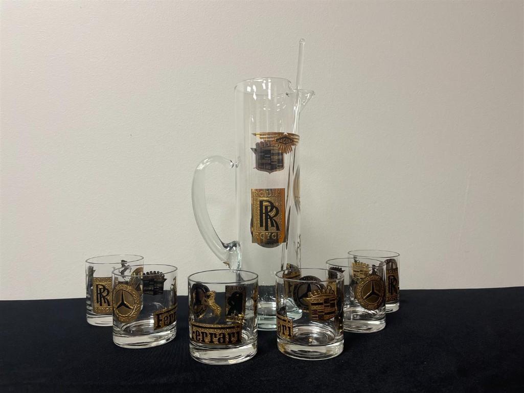 MID-CENTURY AUTOMOTIVE COCKTAIL SET | Offered at No Reserve