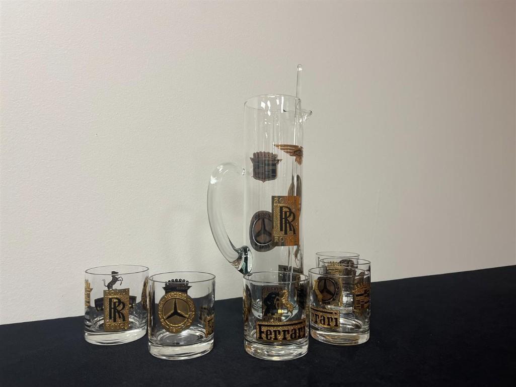 MID-CENTURY AUTOMOTIVE COCKTAIL SET | Offered at No Reserve