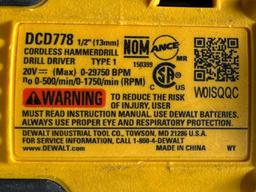 DEWALT DCD778 CORDLESS DRILL SET