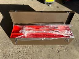 32 INCH BROWN UNUSED TOOL TOTE WITH TREY