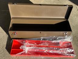 32 INCH BROWN UNUSED TOOL TOTE WITH TREY