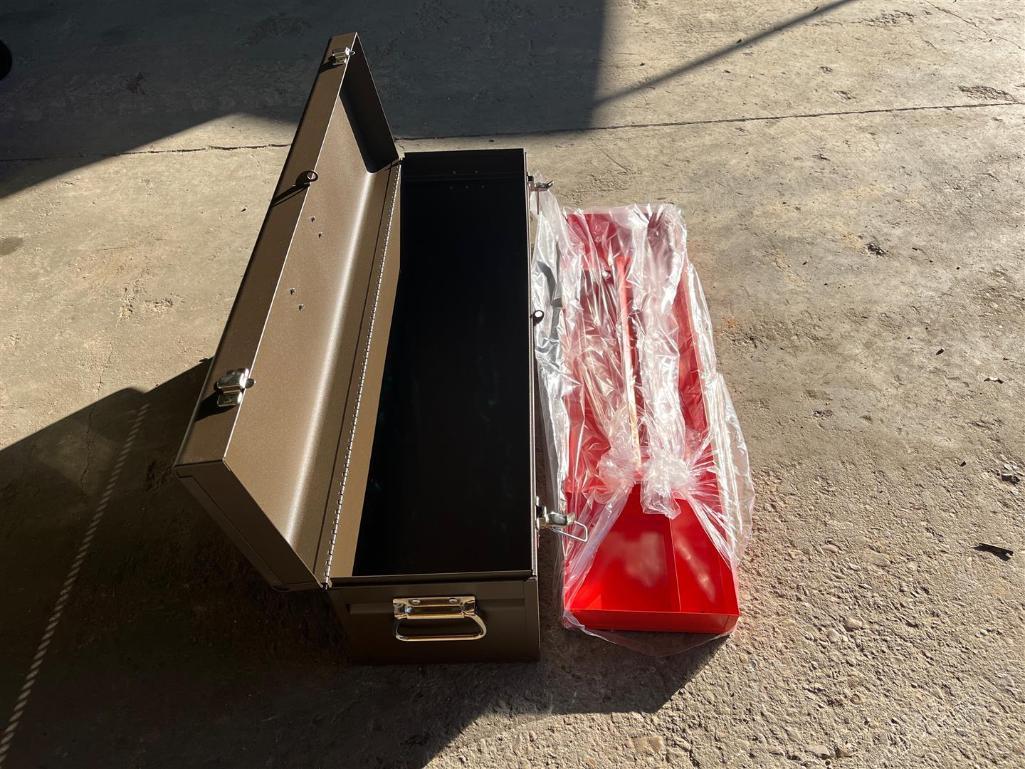 32 INCH BROWN UNUSED TOOL TOTE WITH TREY