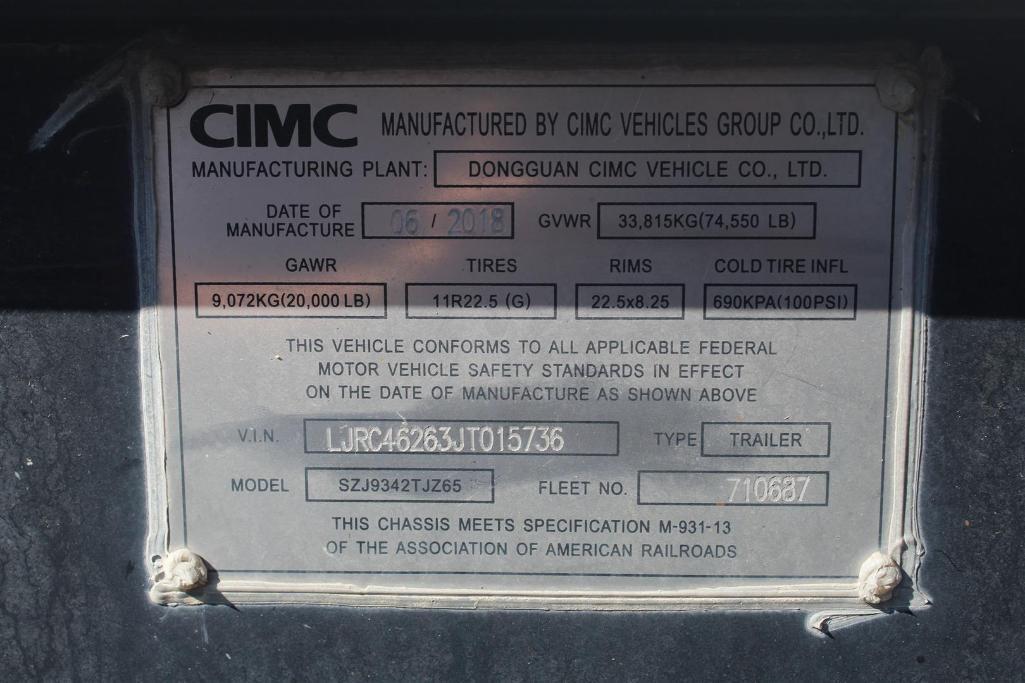 2018 CIMC 40/45FT TRAILER