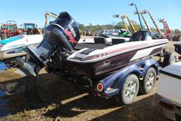 1997 JAVELIN YAMAHA 200 BOAT AND TRAILER