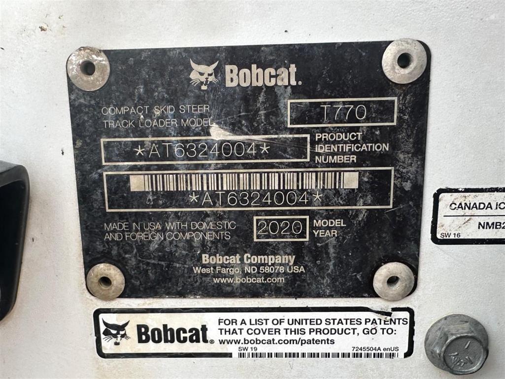 2020 BOBCAT T770 CTL