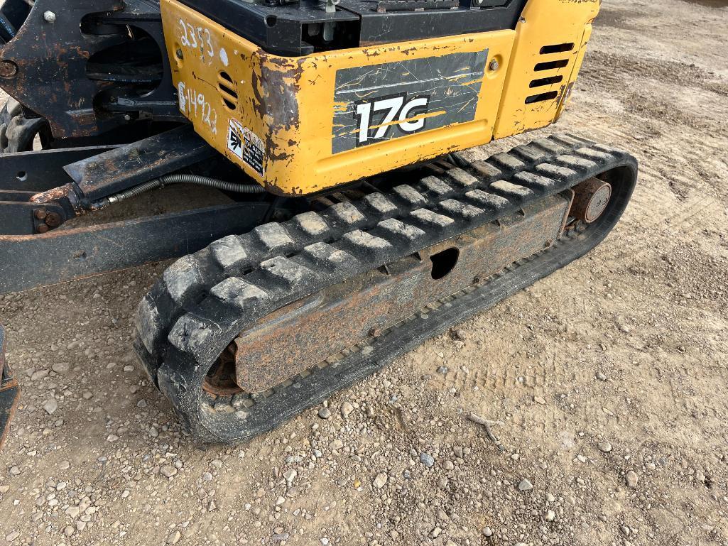 2017 JOHN DEERE 17G MINI EXCAVATOR