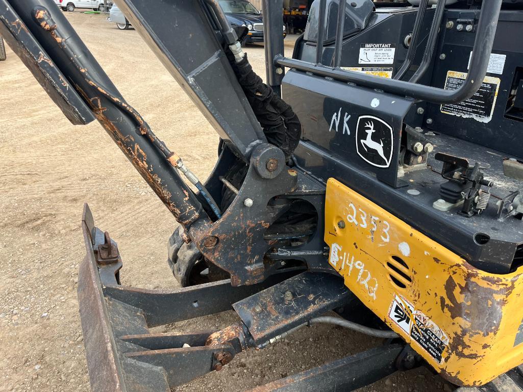 2017 JOHN DEERE 17G MINI EXCAVATOR