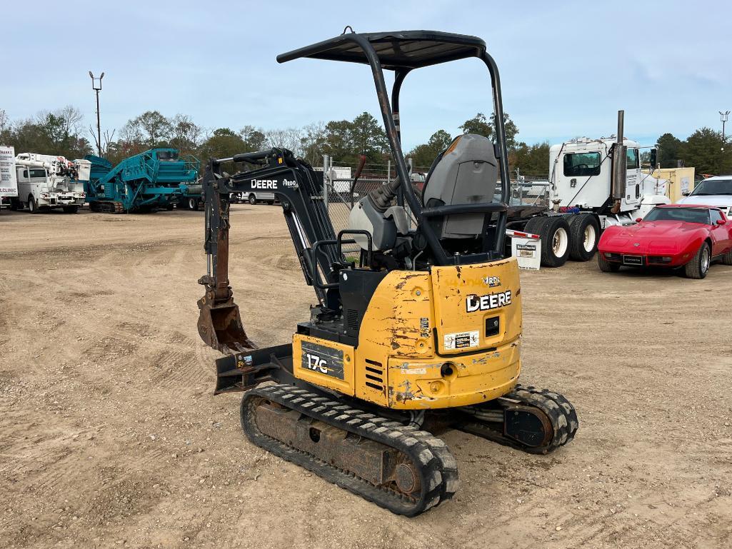 2017 JOHN DEERE 17G MINI EXCAVATOR