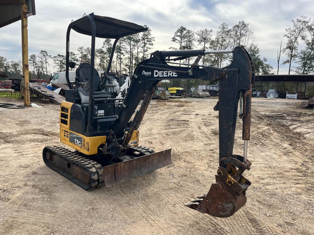 2017 JOHN DEERE 17G MINI EXCAVATOR