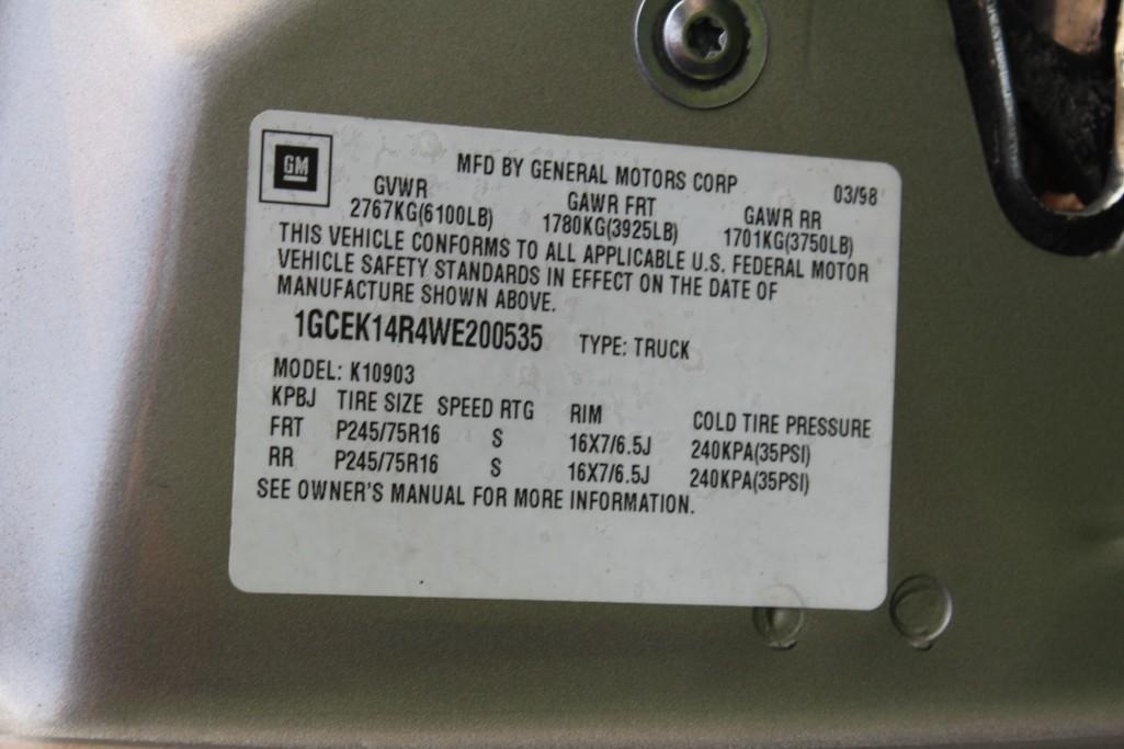 1998 CHEVROLET 1500 4X4