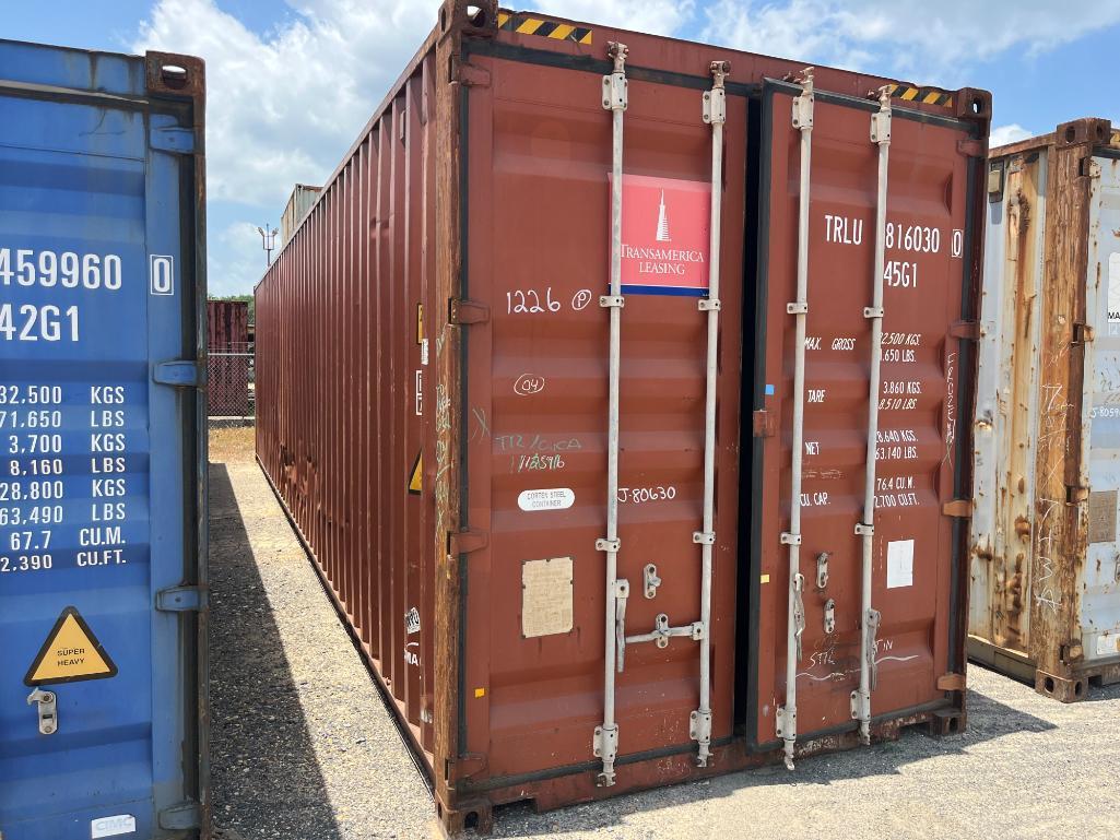 40FT HIGH CUBE CONTAINER