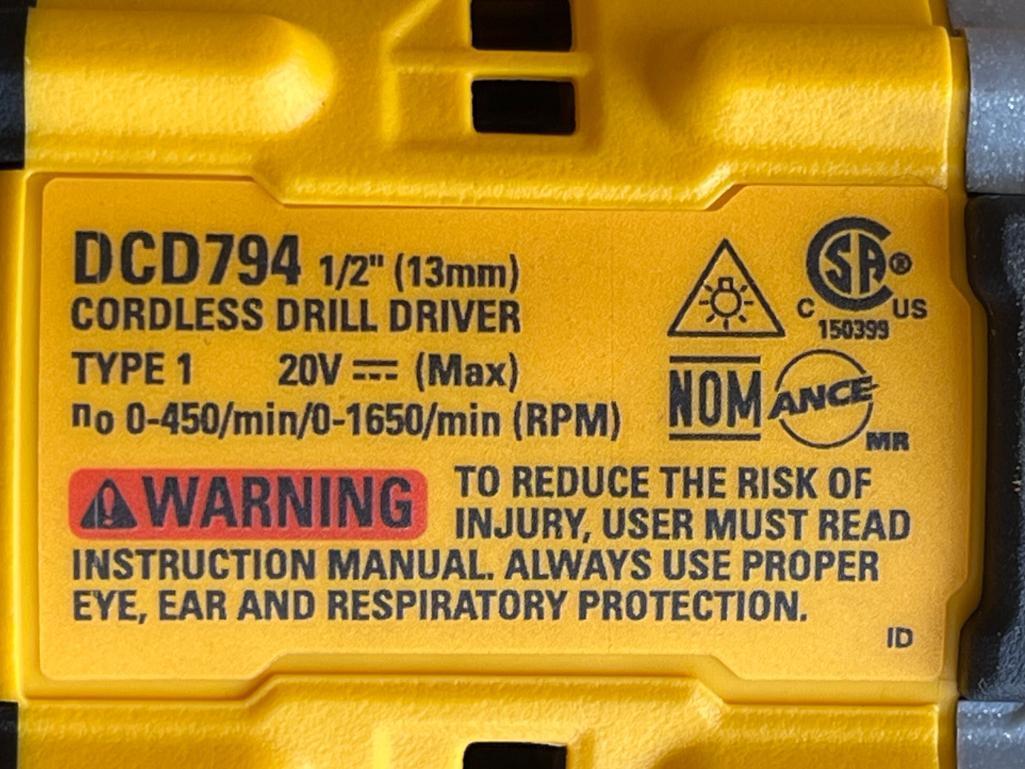 DEWALT DCD794 DRILL DRIVER