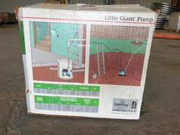 LITTLE GIANT SUMP PUMP APPEARS UNUSED
