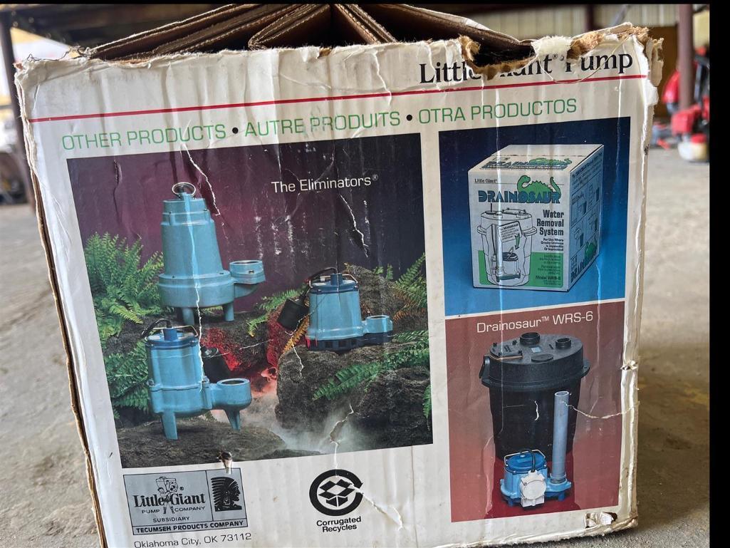 LITTLE GIANT SUMP PUMP APPEARS UNUSED