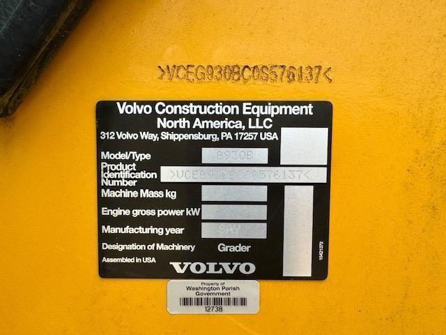 2014 VOLVO G930B MOTOR GRADER