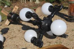 HEAVY DUTY HORSE LIGHTS WITH GLOBES ON POLE