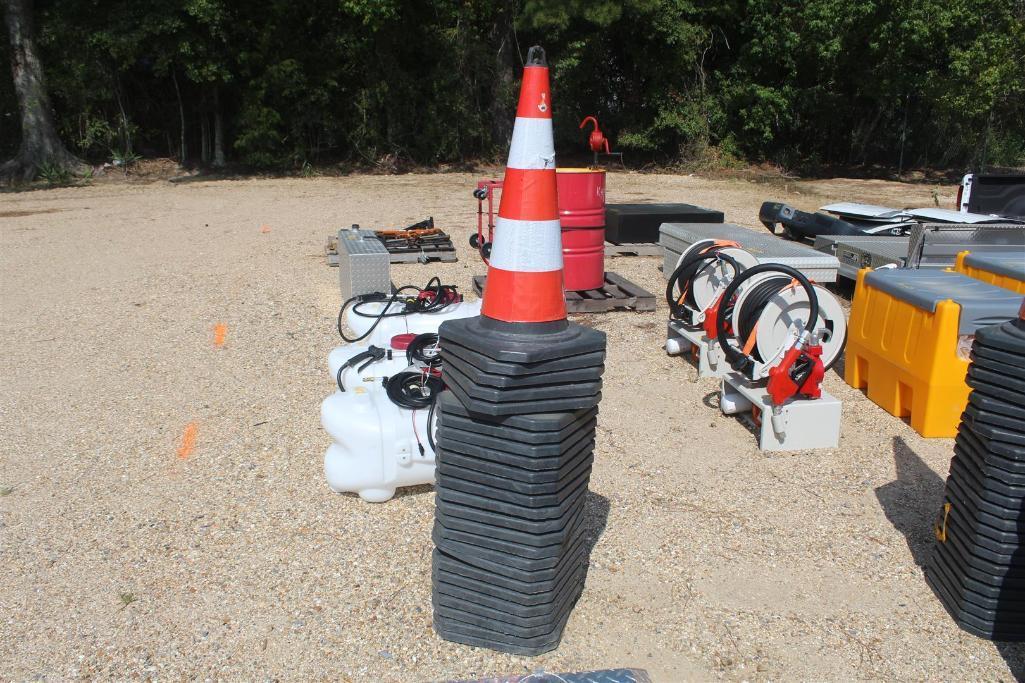 LOT OF SAFETY CONES