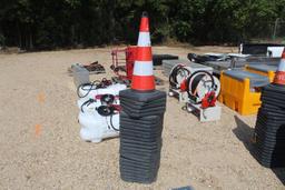 LOT OF SAFETY CONES