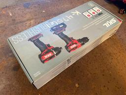 SKIL POWERCORE 20IN BRUSHLESS DRILL DRIVER AND IMPACT DRIVER KIT