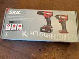 SKIL POWERCORE 20IN BRUSHLESS DRILL DRIVER AND IMPACT DRIVER KIT