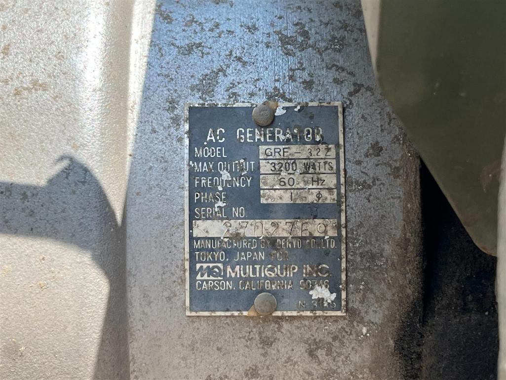 MULTIQUIP 3200Z GAS GENERATOR