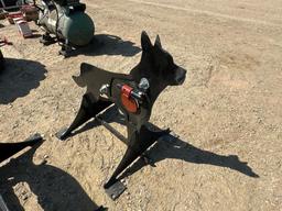 3/8 AR500 STEEL COYOTE SHOOTING TARGER WITH HEART FLAPPER