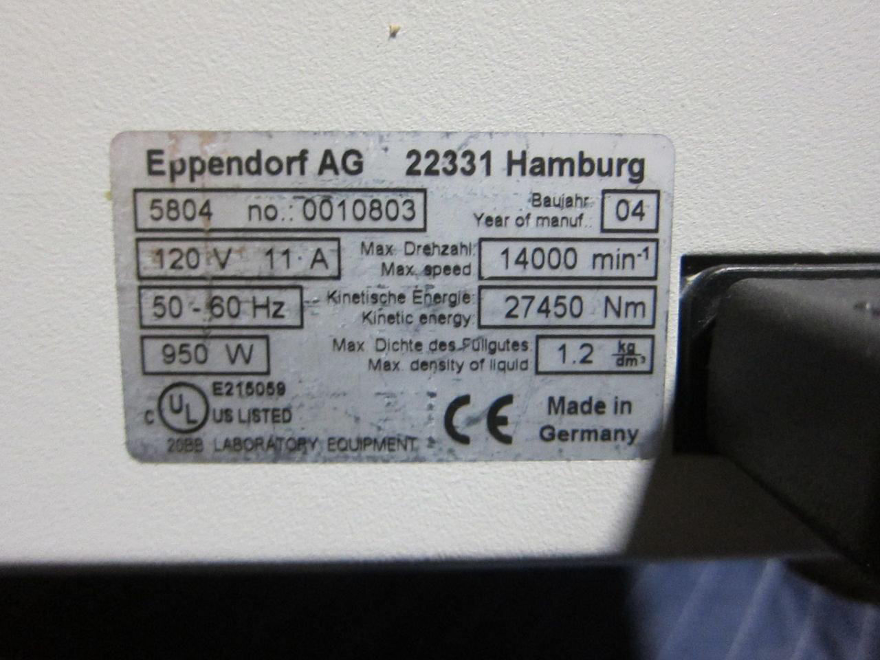 EPPENDORF 5804 Centrifuge