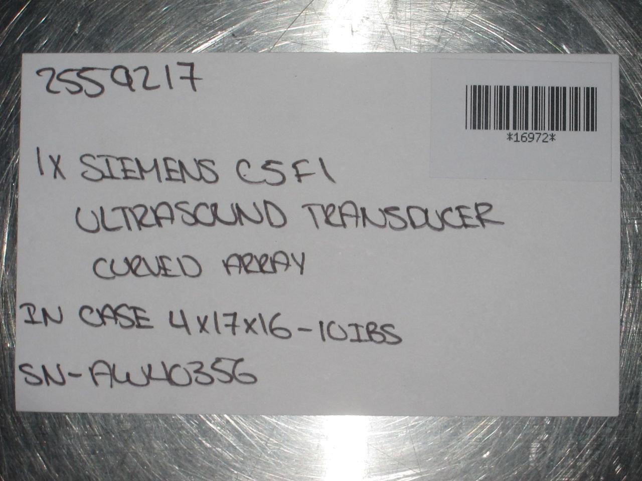 SIEMENS C5F1 Ultrasound Transducer