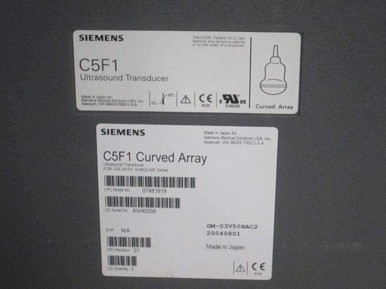 SIEMENS C5F1 Ultrasound Transducer