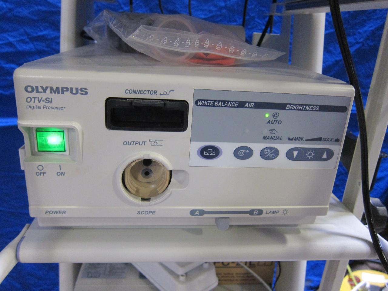 OLYMPUS Compact Trolley Rolling Cart w/ Processer, Printer, Footswitch, Stroboscope, Computer Tower,