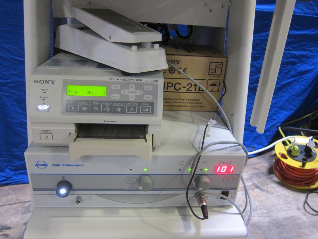 OLYMPUS Compact Trolley Rolling Cart w/ Processer, Printer, Footswitch, Stroboscope, Computer Tower,