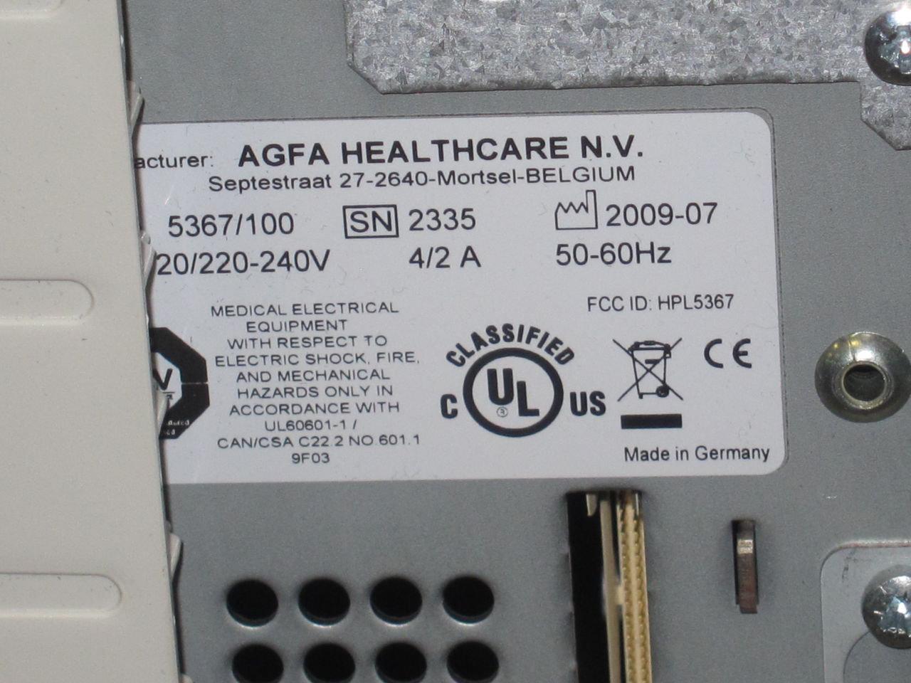 AGFA HEALTHCARE N.V. Axys Dry Camera