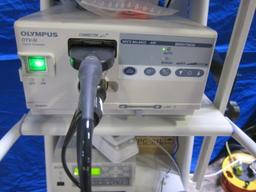 OLYMPUS Compact Trolley Rolling Cart w/ Processer, Printer, Footswitch, Stroboscope, Computer Tower,