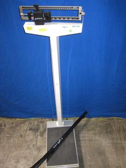 DETECTO 442 w/ Measurement Bar, On Wheels Scale