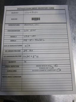 RENNCO LS18-120 Lift Seal Sterilizer