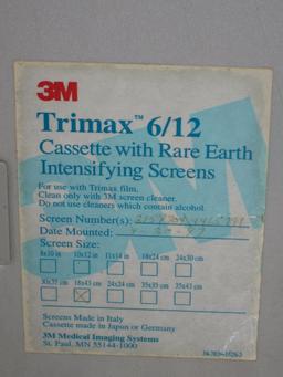 3M Trimax 6/12 w./ Rare Earth Intensifying Screens  - Lot of 3 Cassettes