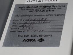 AGFA HEALTHCARE N.V. Axys Dry Camera