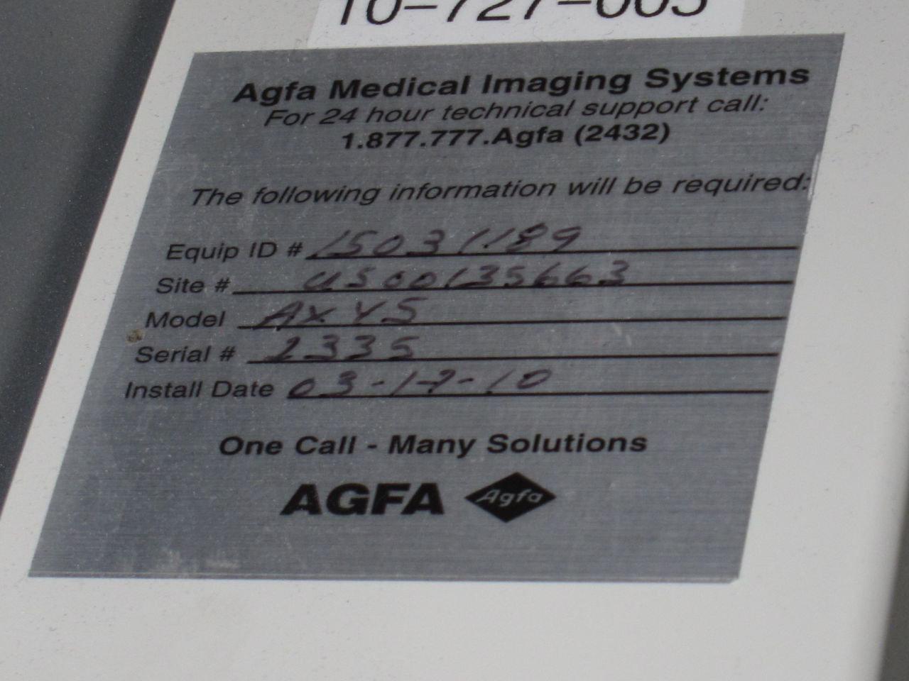 AGFA HEALTHCARE N.V. Axys Dry Camera