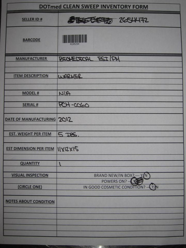 BIOMEDICAL ESI/PM Oven - Lab