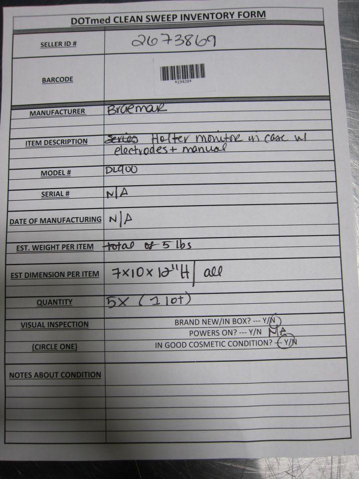 BRAEMAR DL900 Holter Monitor
