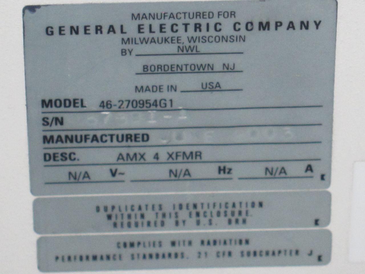GE AMX 4 XFMR w/ Beam Limiting Device Portable X-Ray
